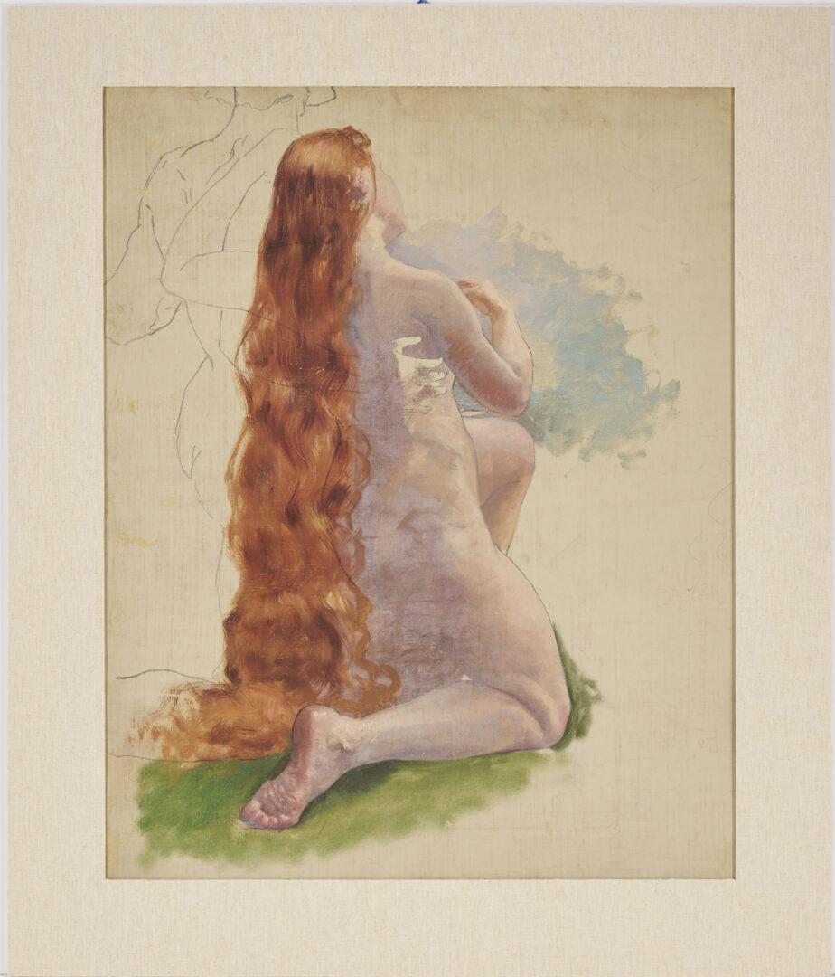 Lot 967: 5 Carl Gutherz Studies For Evening of the Sixth Day & Cupid Band Incl. Eve O/C Painting
