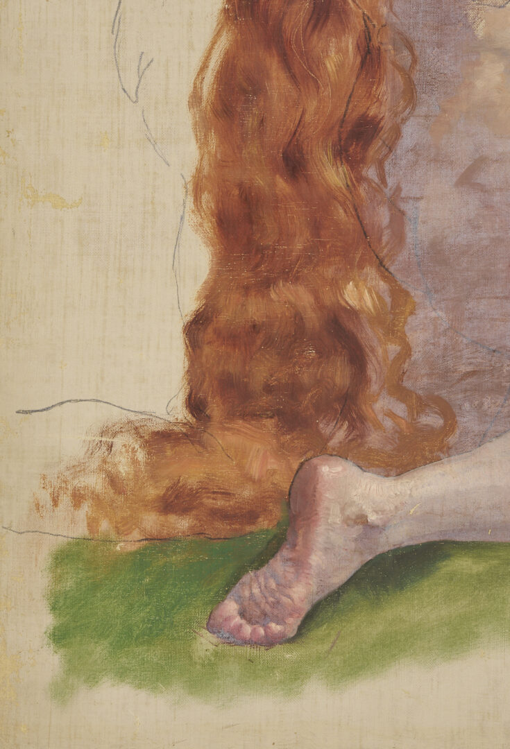 Lot 967: 5 Carl Gutherz Studies For Evening of the Sixth Day & Cupid Band Incl. Eve O/C Painting