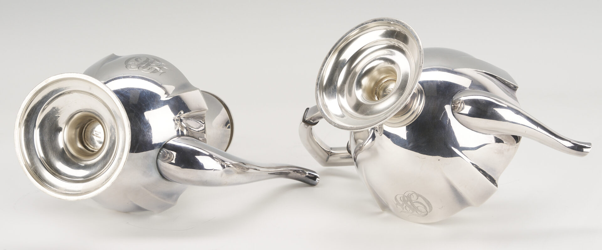 Lot 97: 5-Piece Japanese .950 Sterling Tea Set w/ Plated Tray
