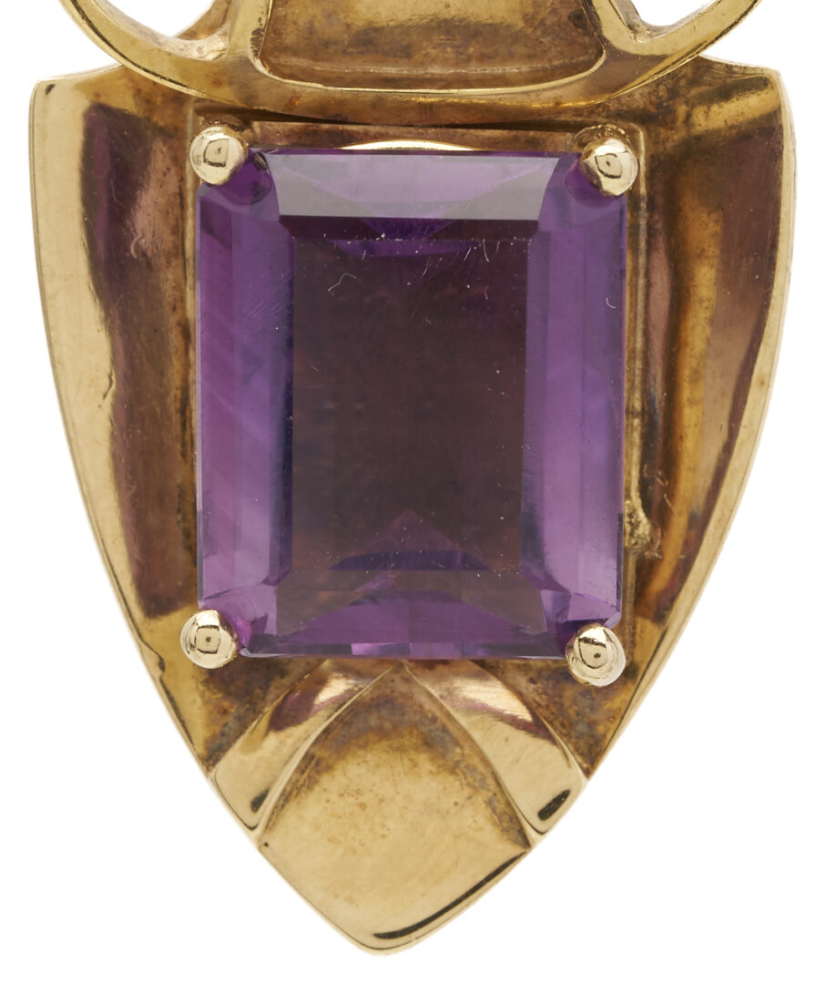 Lot 980: Ladies’ 14K Gold & Amethyst Pendant