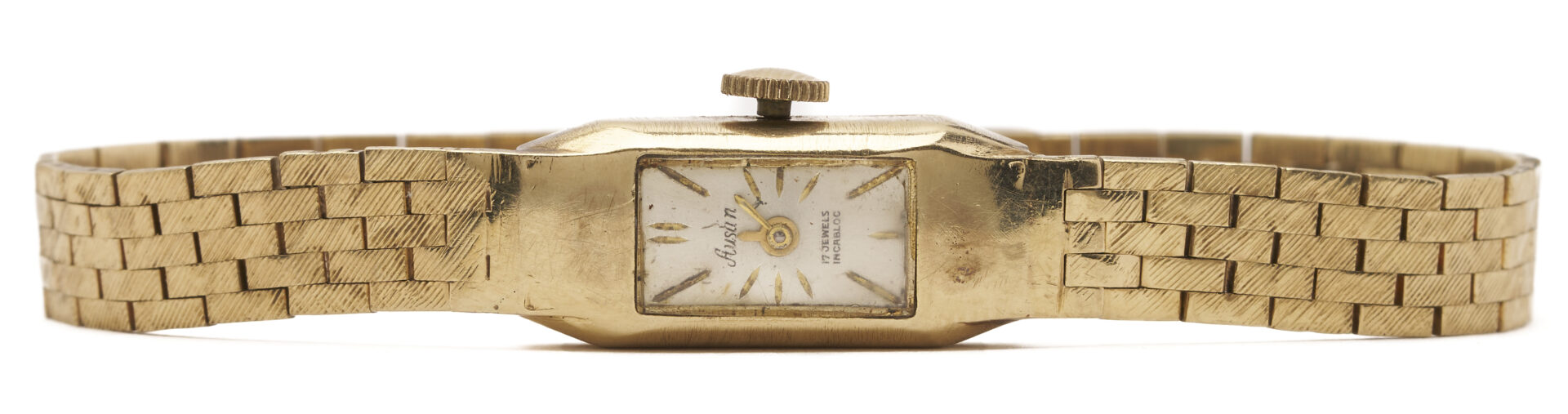 Lot 988: 10K Gold Ausan 17 Jewel Ladies Wrist Watch