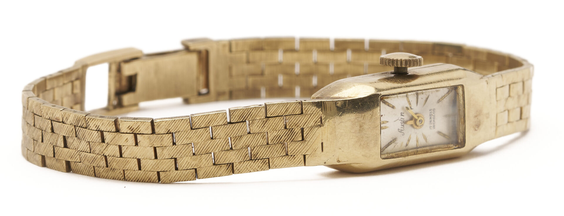 Lot 988: 10K Gold Ausan 17 Jewel Ladies Wrist Watch