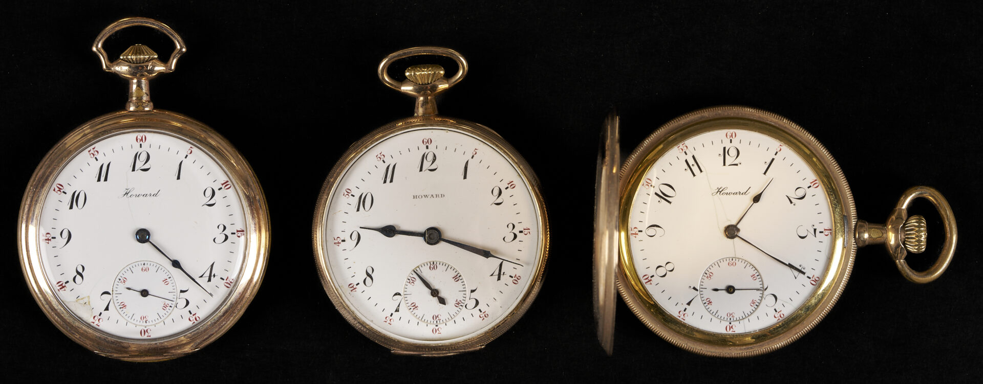 Lot 989: 5 Pocket Watches – 2 E. Howard, 3 Howard
