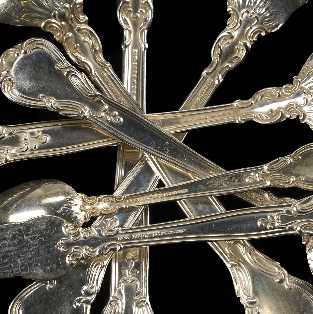 Lot 98: Gorham Chantilly Sterling Flatware, Service for 12, 108 pcs.