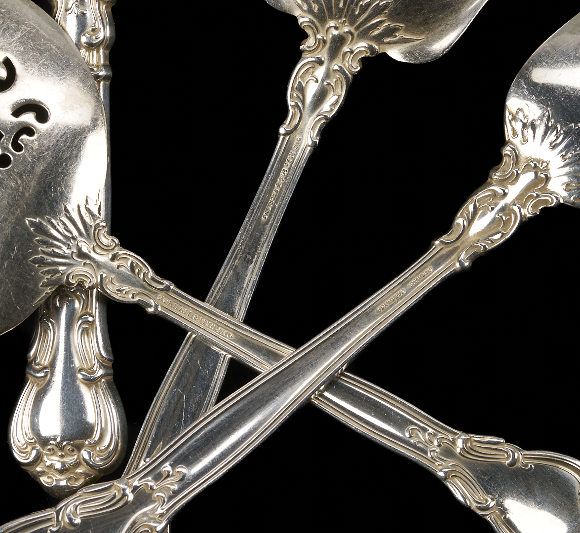 Lot 98: Gorham Chantilly Sterling Flatware, Service for 12, 108 pcs.