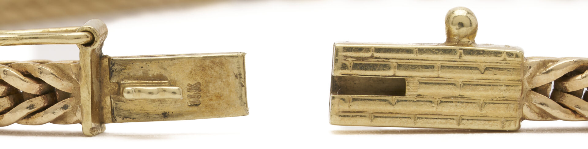 Lot 993: 14K Emerald and Diamond Foxtail Bracelet