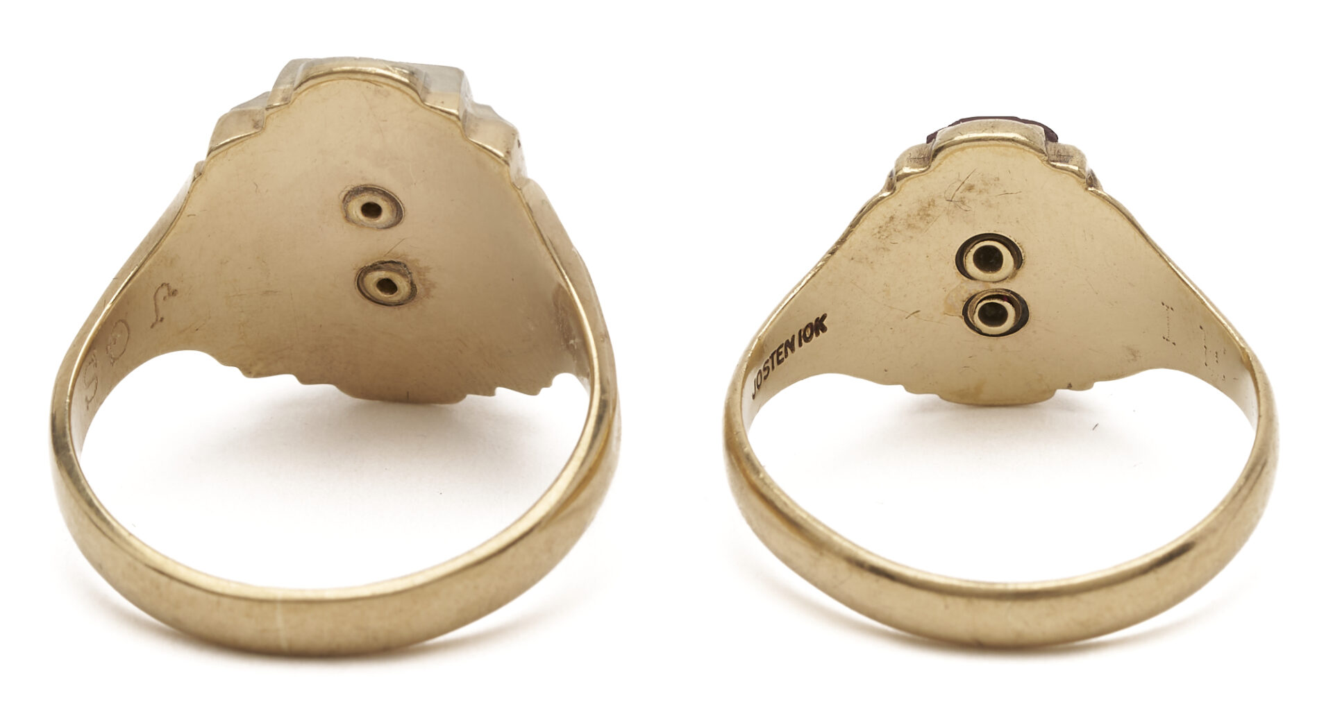 Lot 997: 2 Josten 10K Class Rings & 10K Sigma Nu Lapel Pin