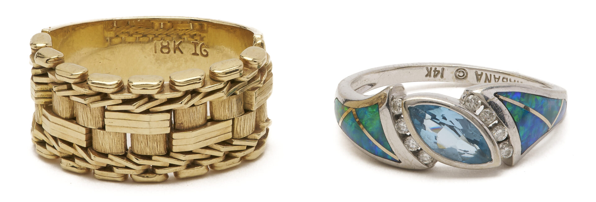 Lot 999: 2 Ladies Gold Rings