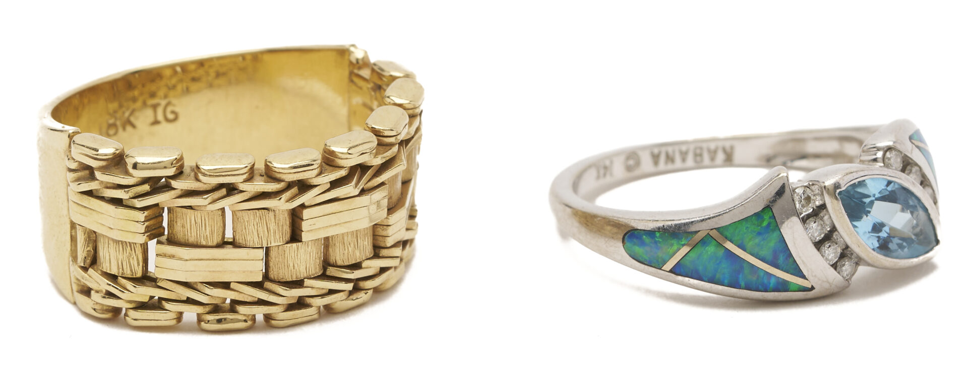 Lot 999: 2 Ladies Gold Rings