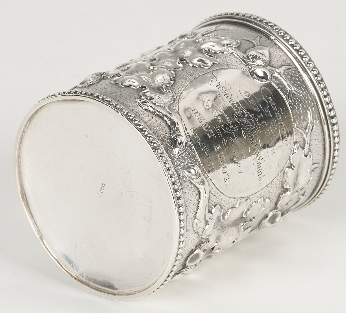 Lot 1001: Coin Silver Presentation Cup, U.S. President’s Mounted Guard
