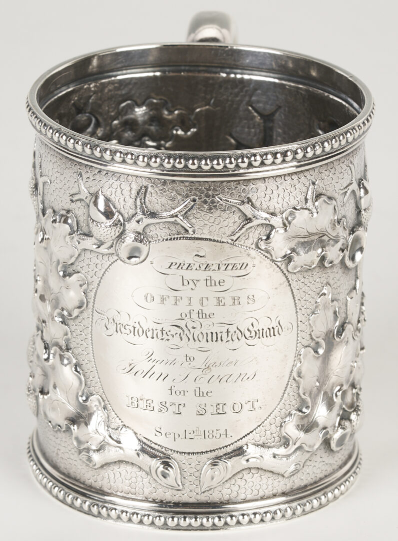 Lot 1001: Coin Silver Presentation Cup, U.S. President’s Mounted Guard