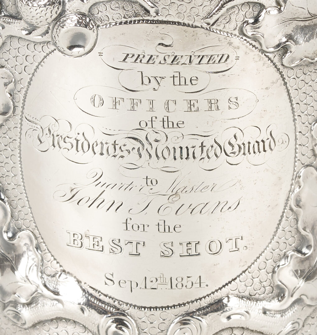 Lot 1001: Coin Silver Presentation Cup, U.S. President’s Mounted Guard