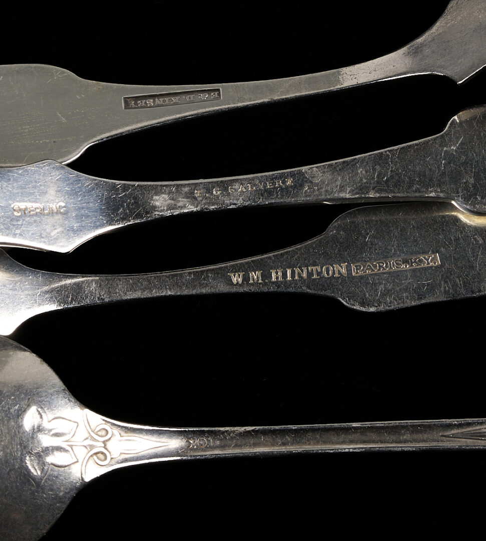 Lot 1003: 16 pcs Flatware incl. Paris KY Coin Silver