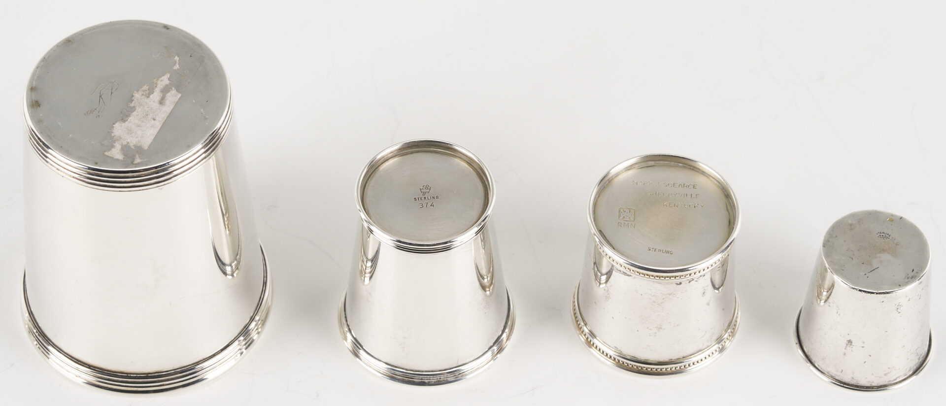Lot 1006: 7 Julep & Shot Cups Incl. Derby & Trophy