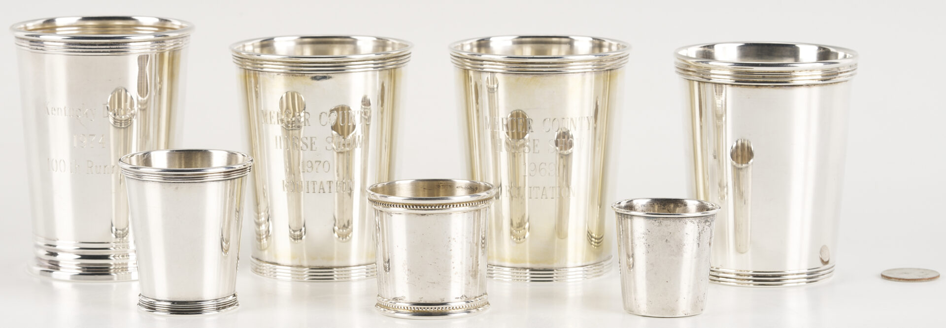 Lot 1006: 7 Julep & Shot Cups Incl. Derby & Trophy