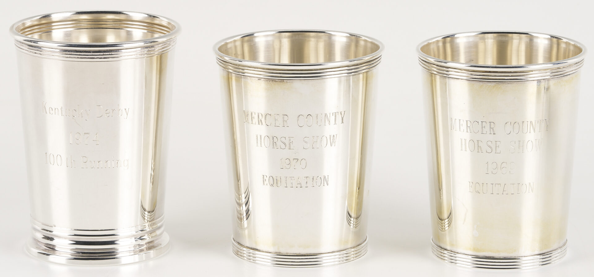 Lot 1006: 7 Julep & Shot Cups Incl. Derby & Trophy