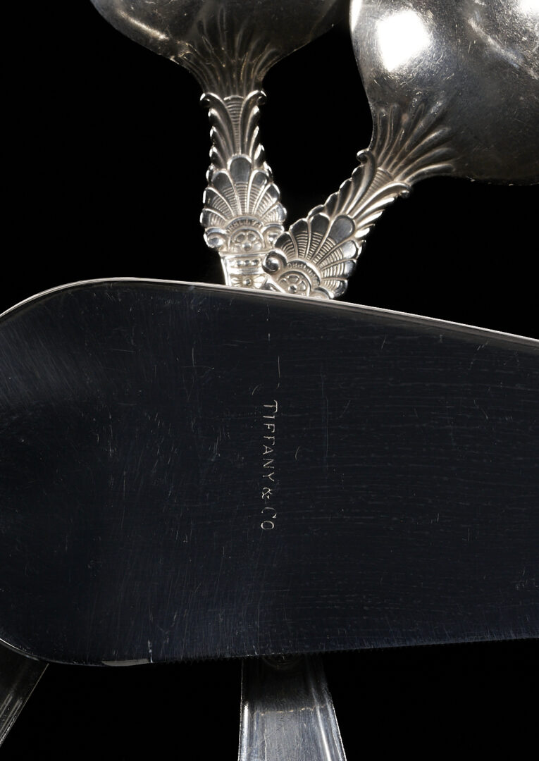 Lot 1009: Shreve Sterling Bread Tray plus 5 pcs flatware