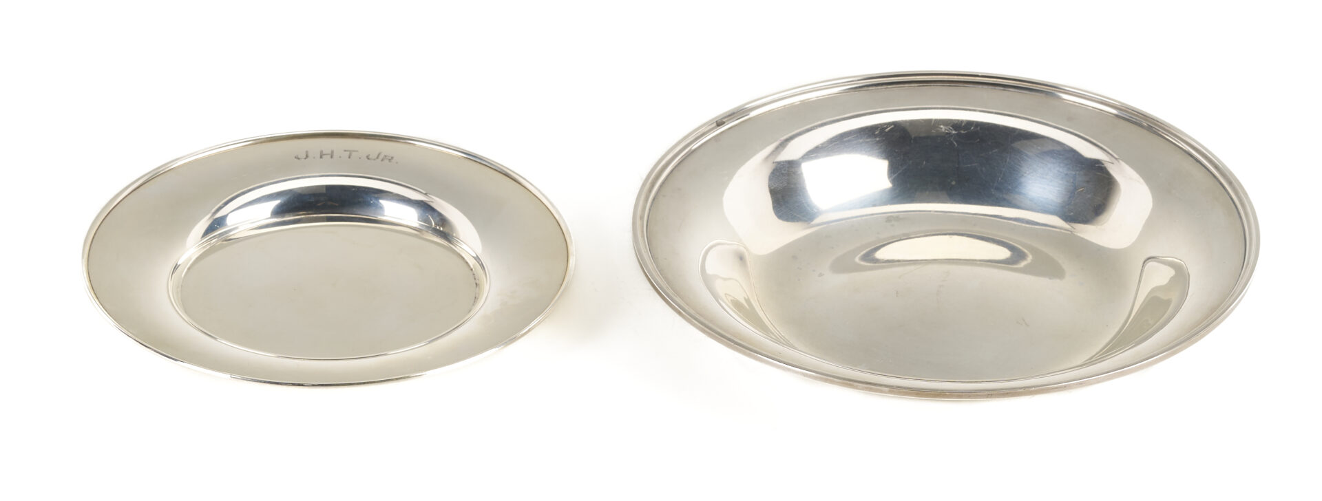 Lot 1010: 8 Antique Sterling Silver Items incl. Enameled Spoons, Napkin Rings