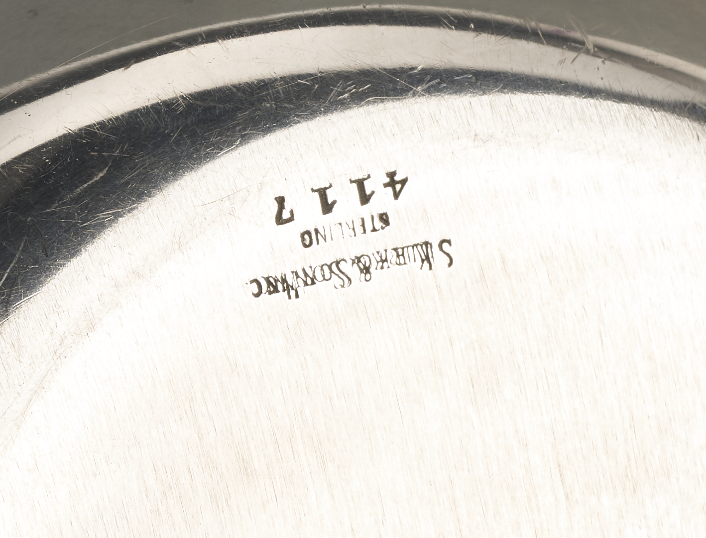 Lot 1010: 8 Antique Sterling Silver Items incl. Enameled Spoons, Napkin Rings