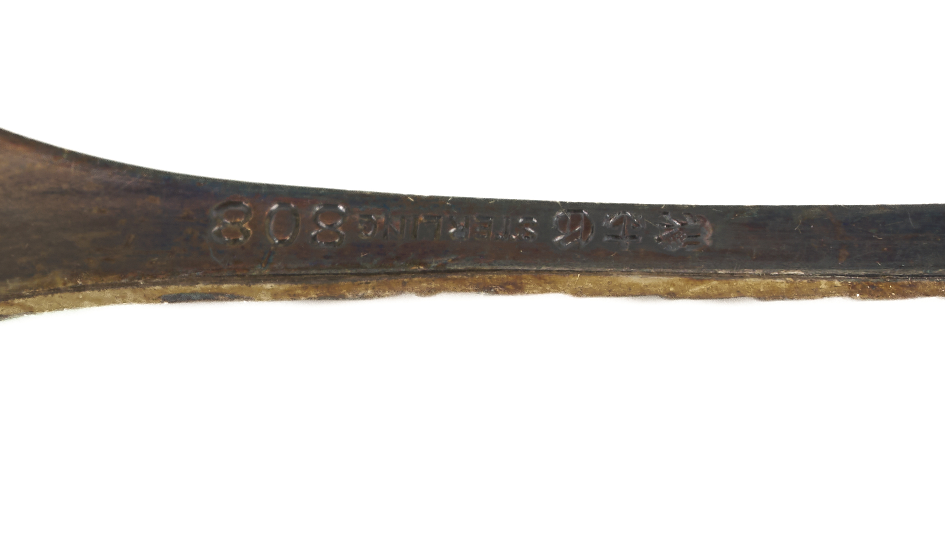 Lot 1010: 8 Antique Sterling Silver Items incl. Enameled Spoons, Napkin Rings