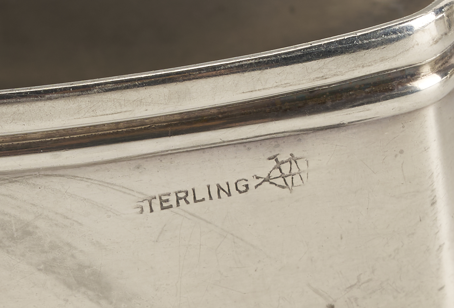 Lot 1010: 8 Antique Sterling Silver Items incl. Enameled Spoons, Napkin Rings