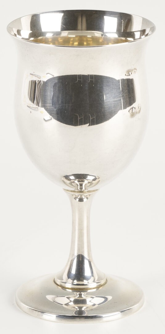 Lot 1010: 8 Antique Sterling Silver Items incl. Enameled Spoons, Napkin Rings