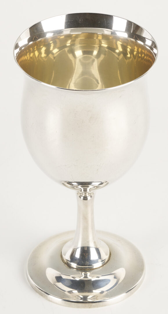 Lot 1010: 8 Antique Sterling Silver Items incl. Enameled Spoons, Napkin Rings