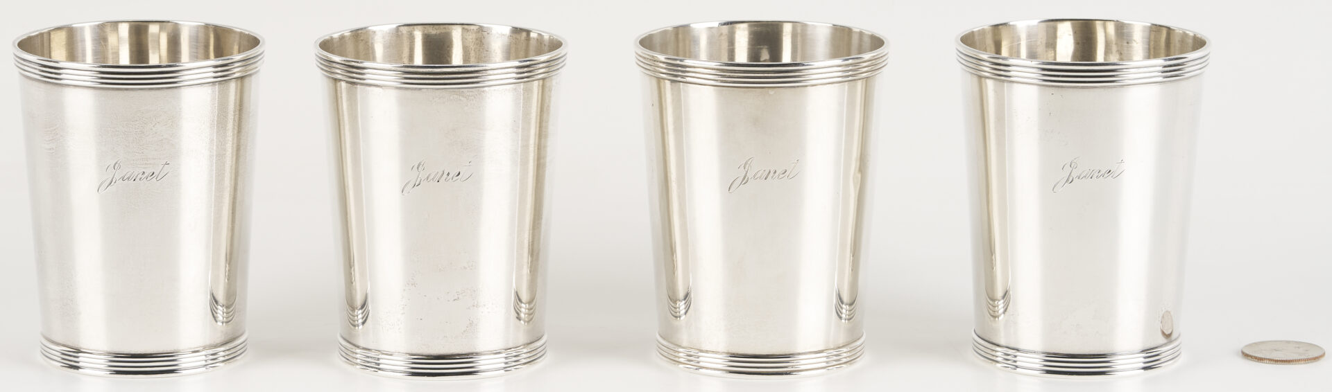Lot 1011: 4 Sterling Julep Cups