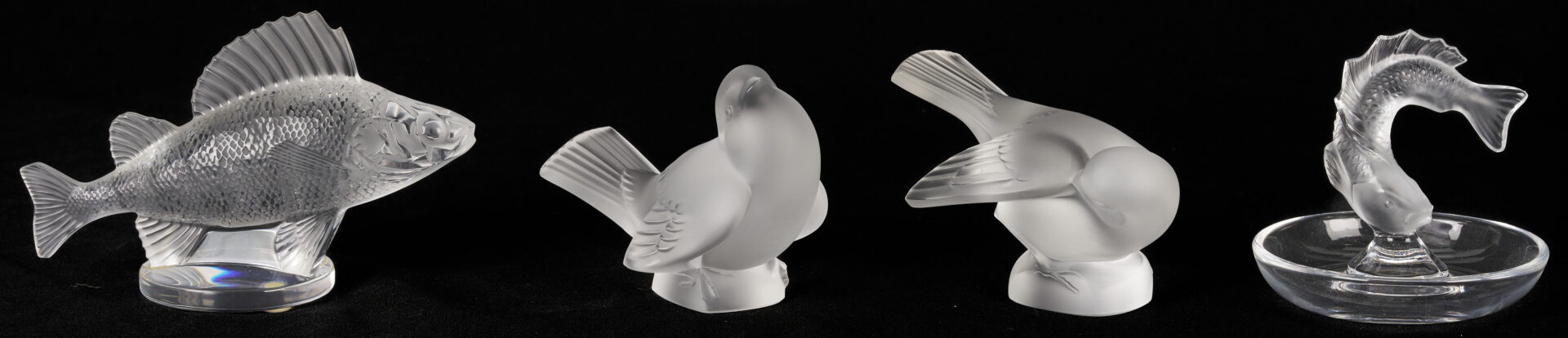 Lot 1012: 10 Lalique Glass Table Items, mostly Animals
