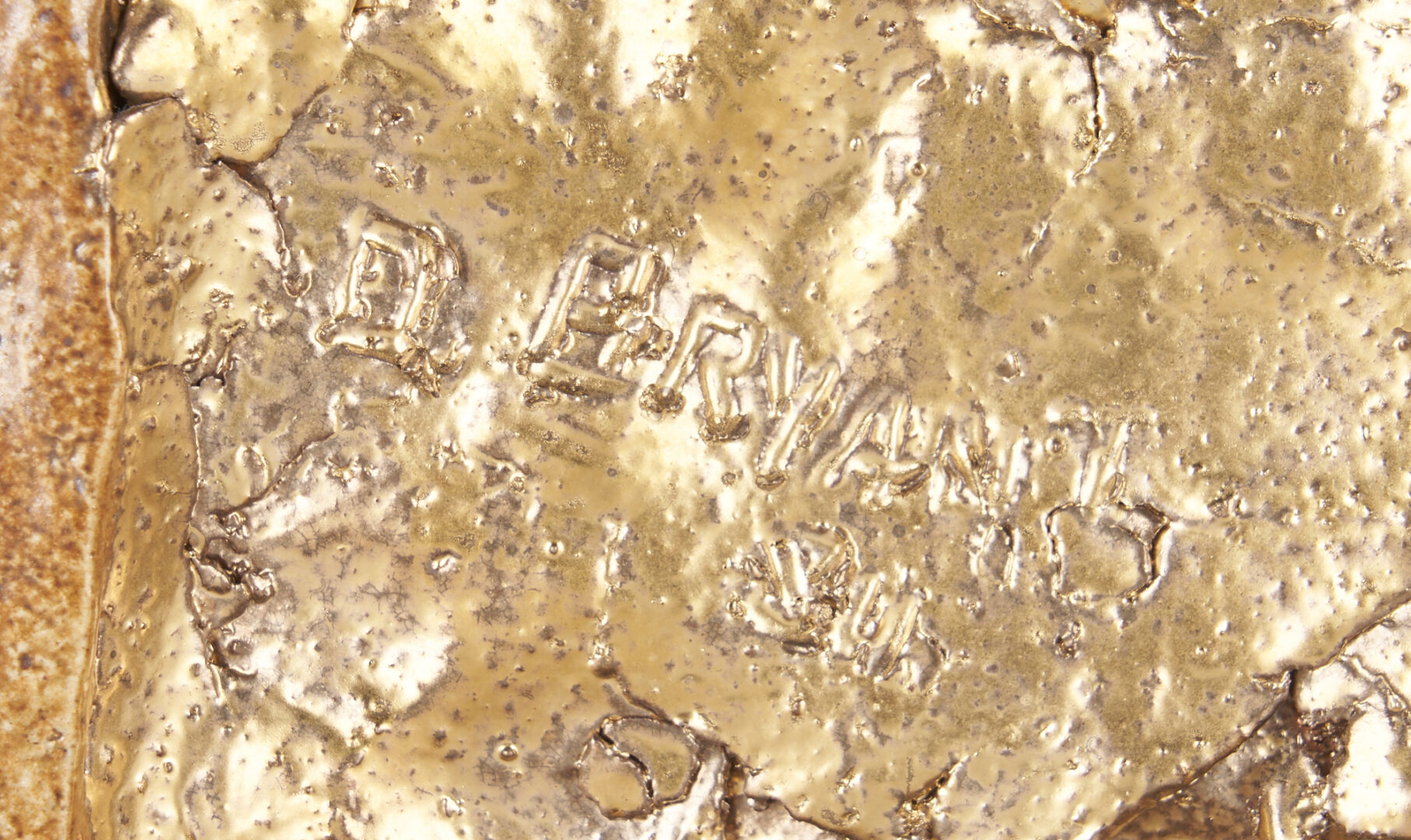 Lot 1017: 2 Olen Bryant Gilt Face Mask Sculptures Incl. Signed