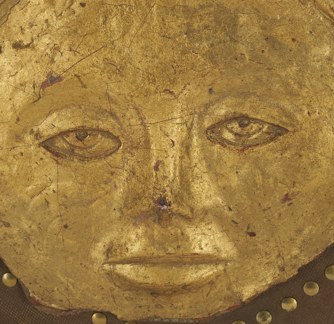 Lot 1017: 2 Olen Bryant Gilt Face Mask Sculptures Incl. Signed