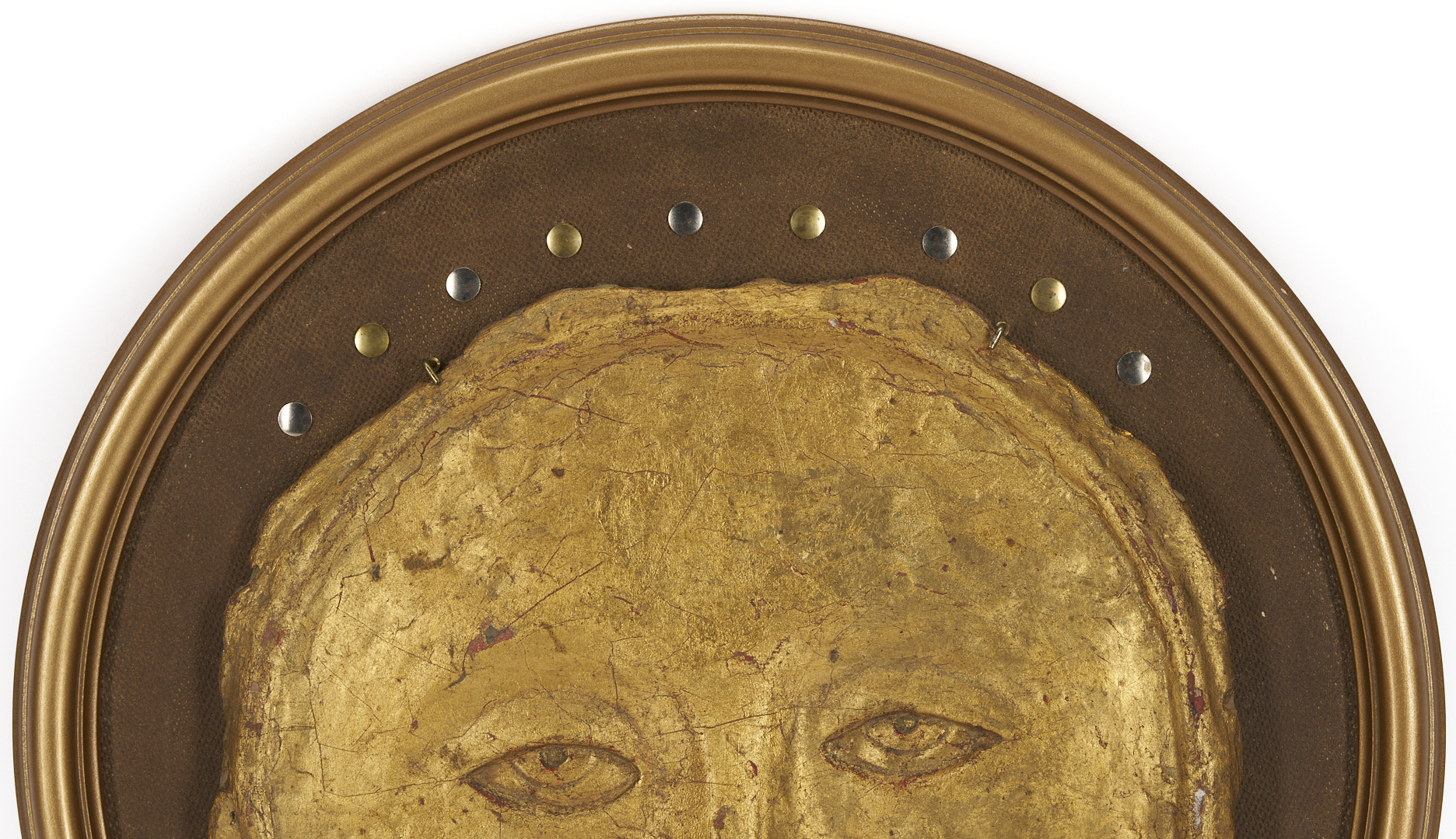 Lot 1017: 2 Olen Bryant Gilt Face Mask Sculptures Incl. Signed