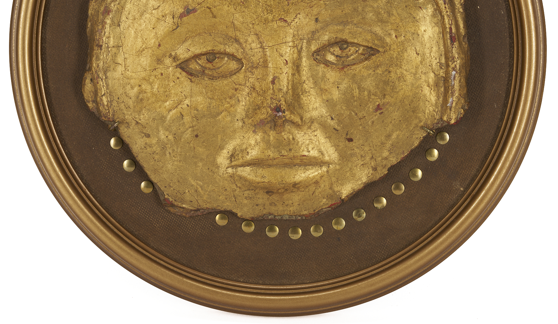 Lot 1017: 2 Olen Bryant Gilt Face Mask Sculptures Incl. Signed