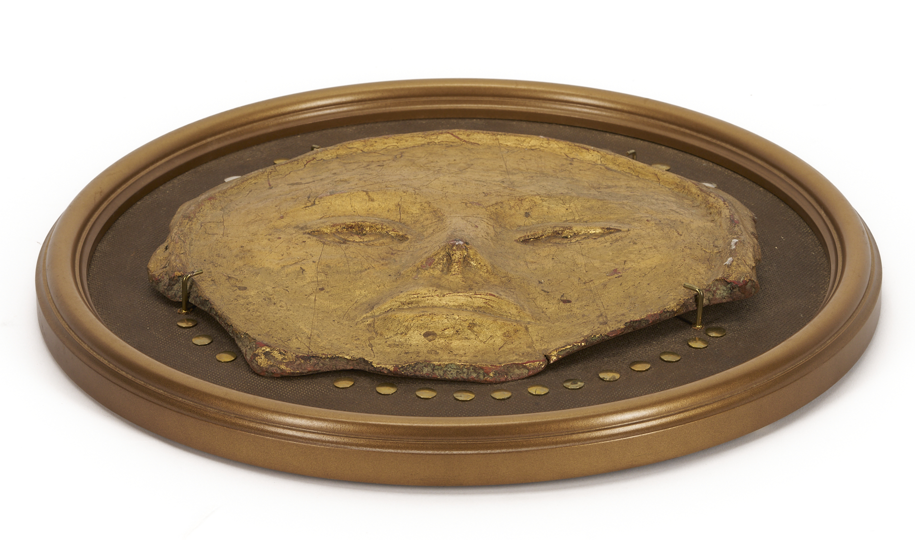 Lot 1017: 2 Olen Bryant Gilt Face Mask Sculptures Incl. Signed