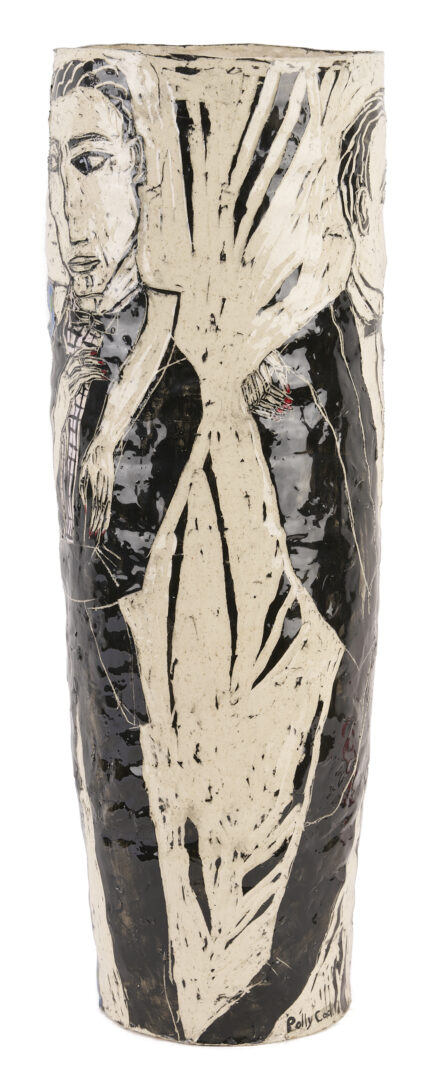 Lot 1018: Polly Cook Tall Ceramic Umbrella Stand or Vase