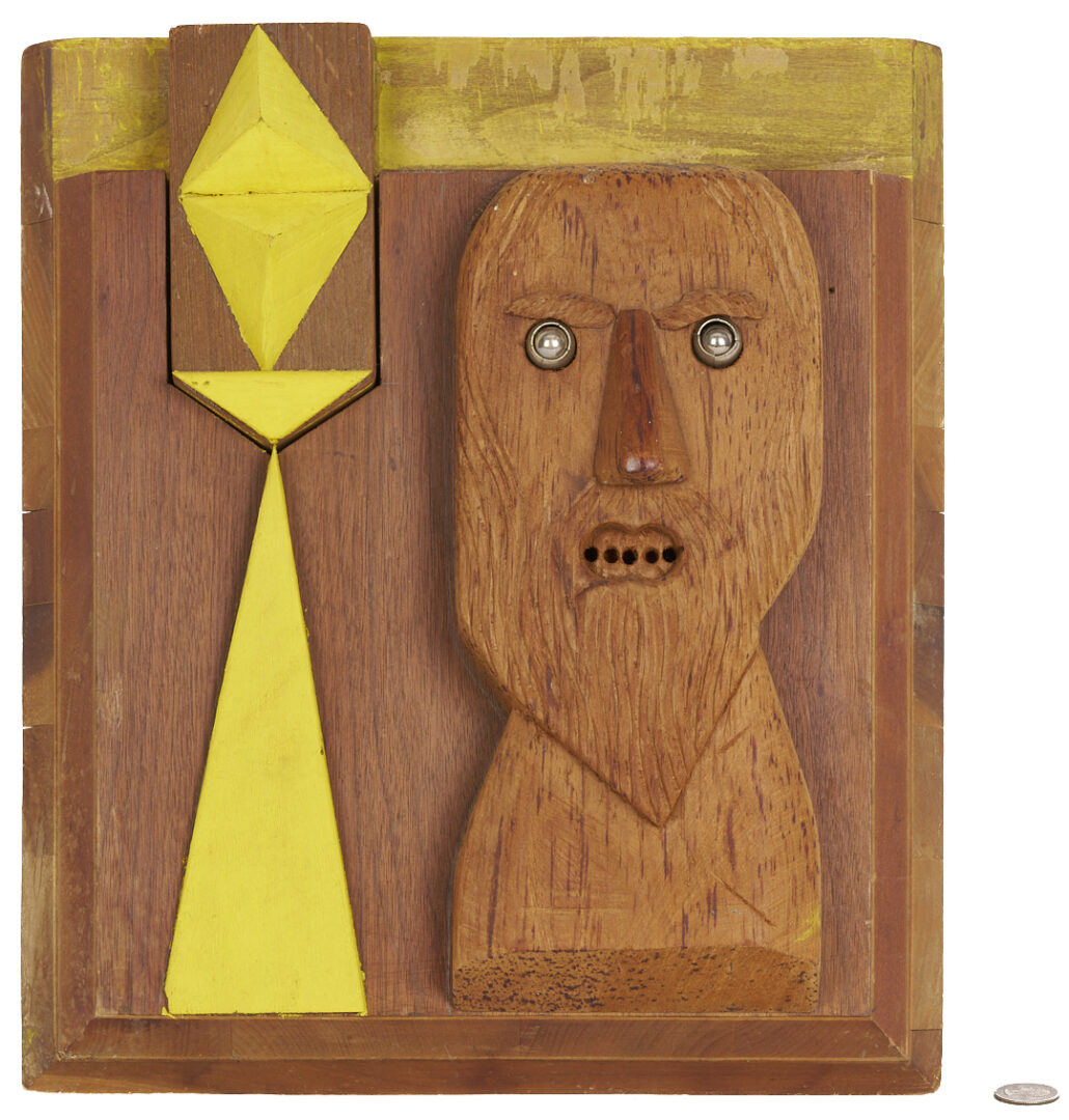 Lot 1020: 3 Meyer Wolfe Sculptures Incl. Figural Reliefs & Abstract