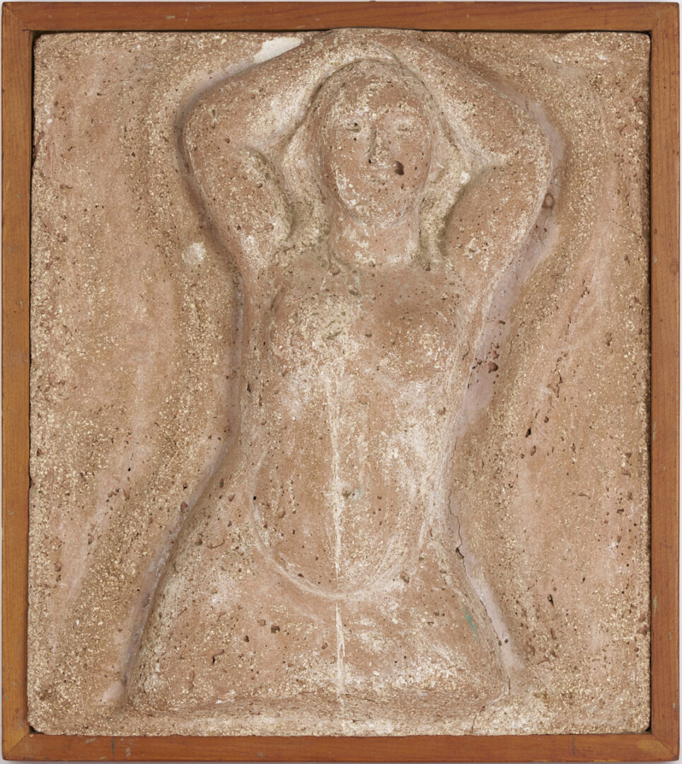 Lot 1020: 3 Meyer Wolfe Sculptures Incl. Figural Reliefs & Abstract