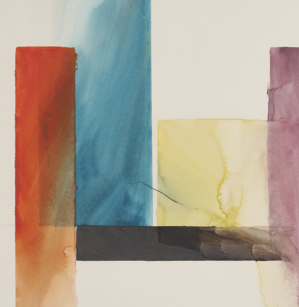 Lot 1022: 2 Lucille Davis Grimm Abstract Watercolor Paintings