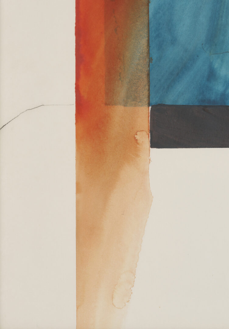 Lot 1022: 2 Lucille Davis Grimm Abstract Watercolor Paintings