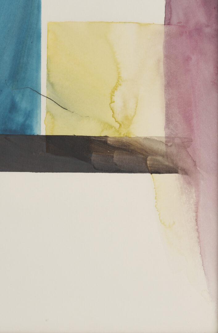 Lot 1022: 2 Lucille Davis Grimm Abstract Watercolor Paintings