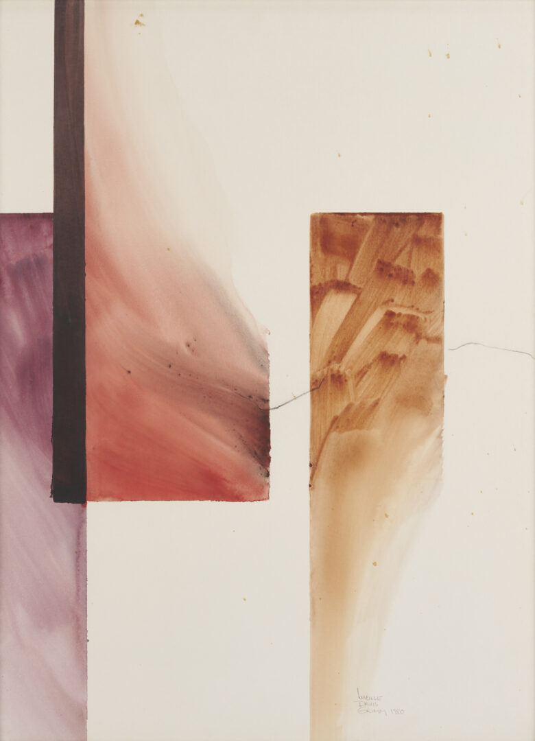 Lot 1022: 2 Lucille Davis Grimm Abstract Watercolor Paintings
