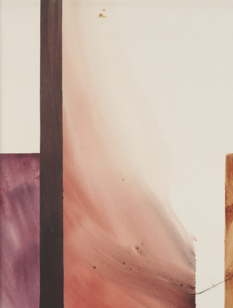 Lot 1022: 2 Lucille Davis Grimm Abstract Watercolor Paintings