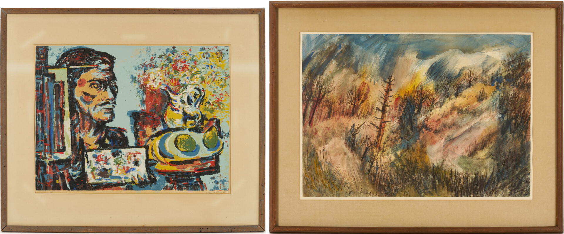 Lot 1024: 2 Knoxville 7 Works on Paper, Kermit Ewing & Richard Clarke