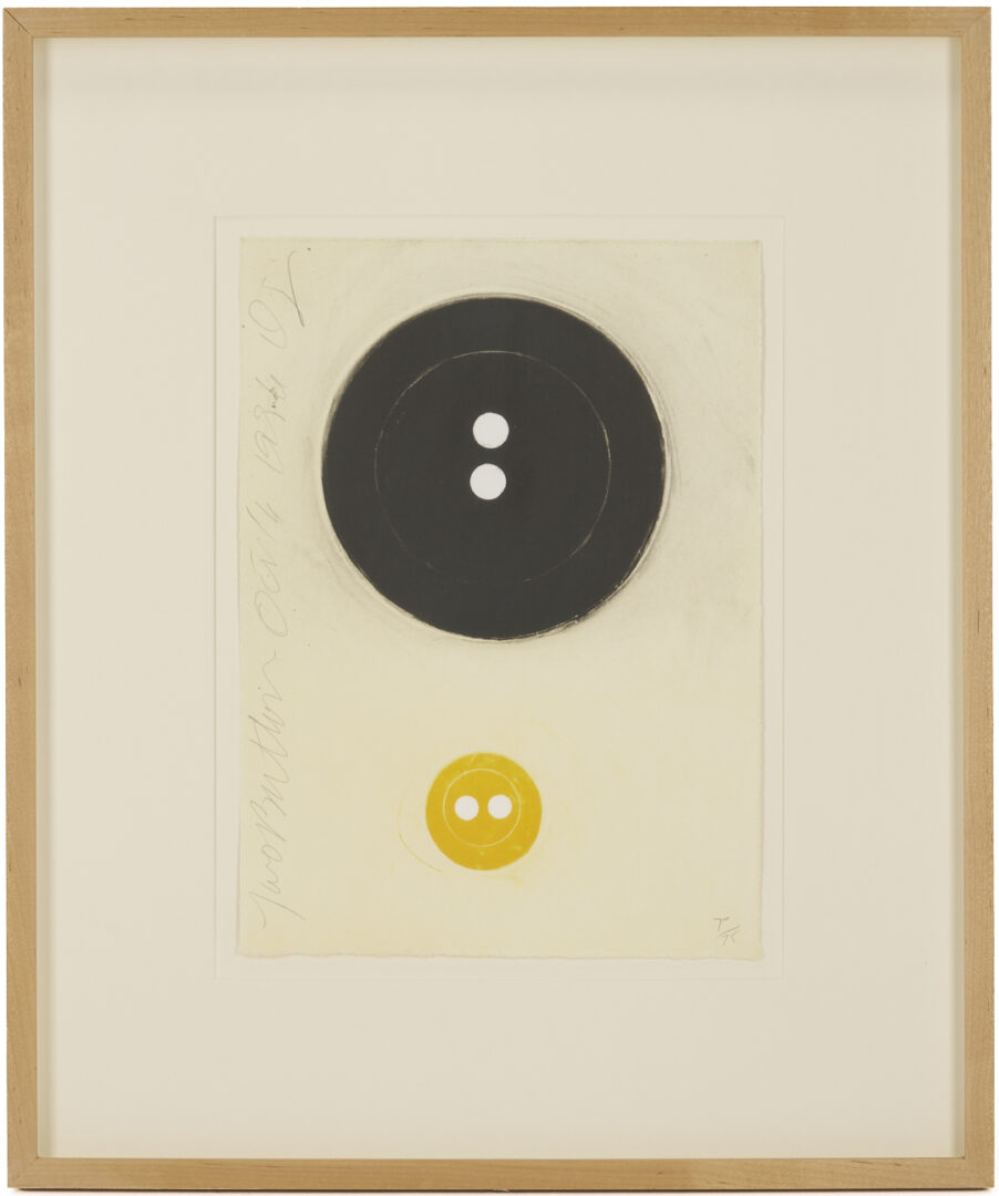 Lot 1029: Donald Sultan Lithograph, Two Buttons
