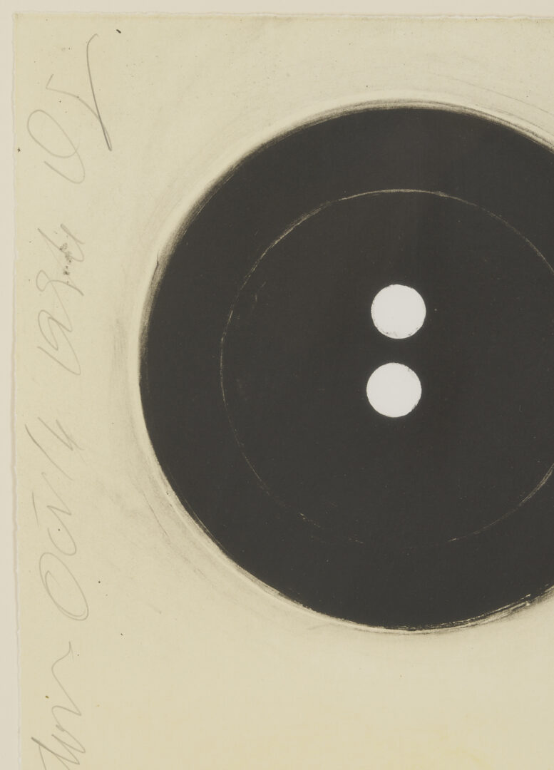 Lot 1029: Donald Sultan Lithograph, Two Buttons