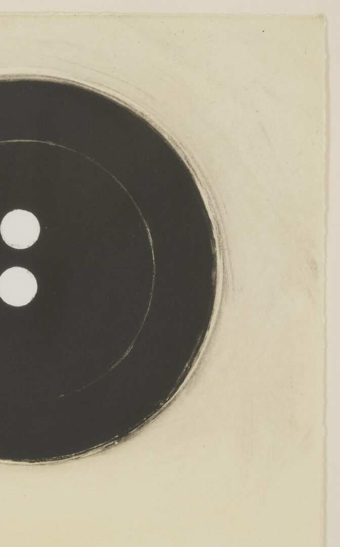 Lot 1029: Donald Sultan Lithograph, Two Buttons