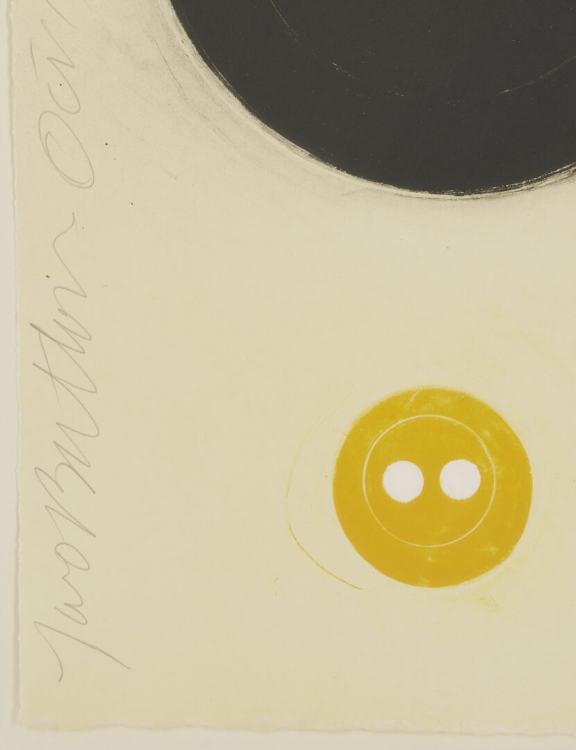 Lot 1029: Donald Sultan Lithograph, Two Buttons