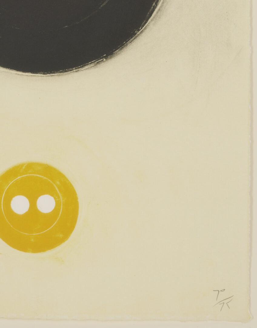 Lot 1029: Donald Sultan Lithograph, Two Buttons