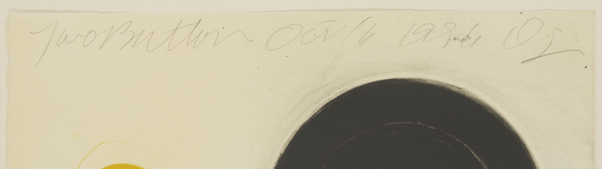 Lot 1029: Donald Sultan Lithograph, Two Buttons