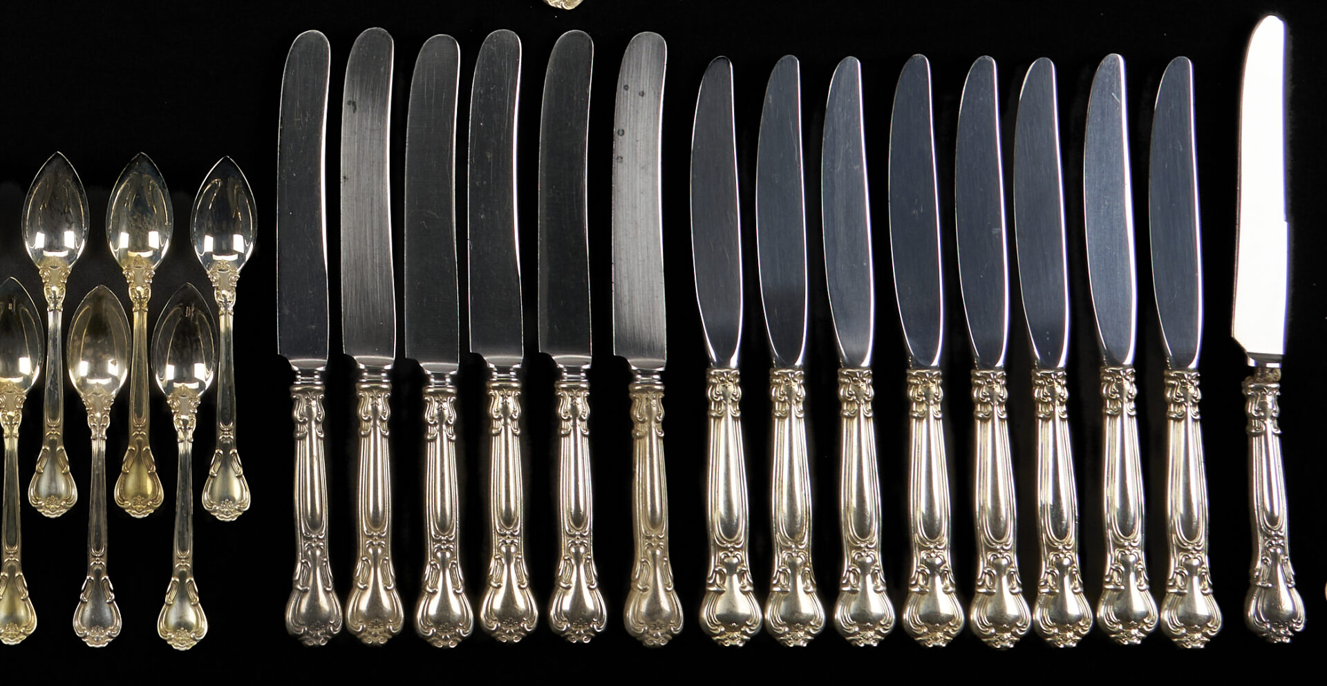 Lot 102: 129 Pcs. Gorham Chantilly Sterling Flatware